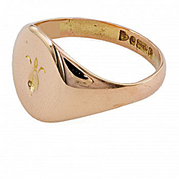 9ct gold 7.3g Signet Ring size U